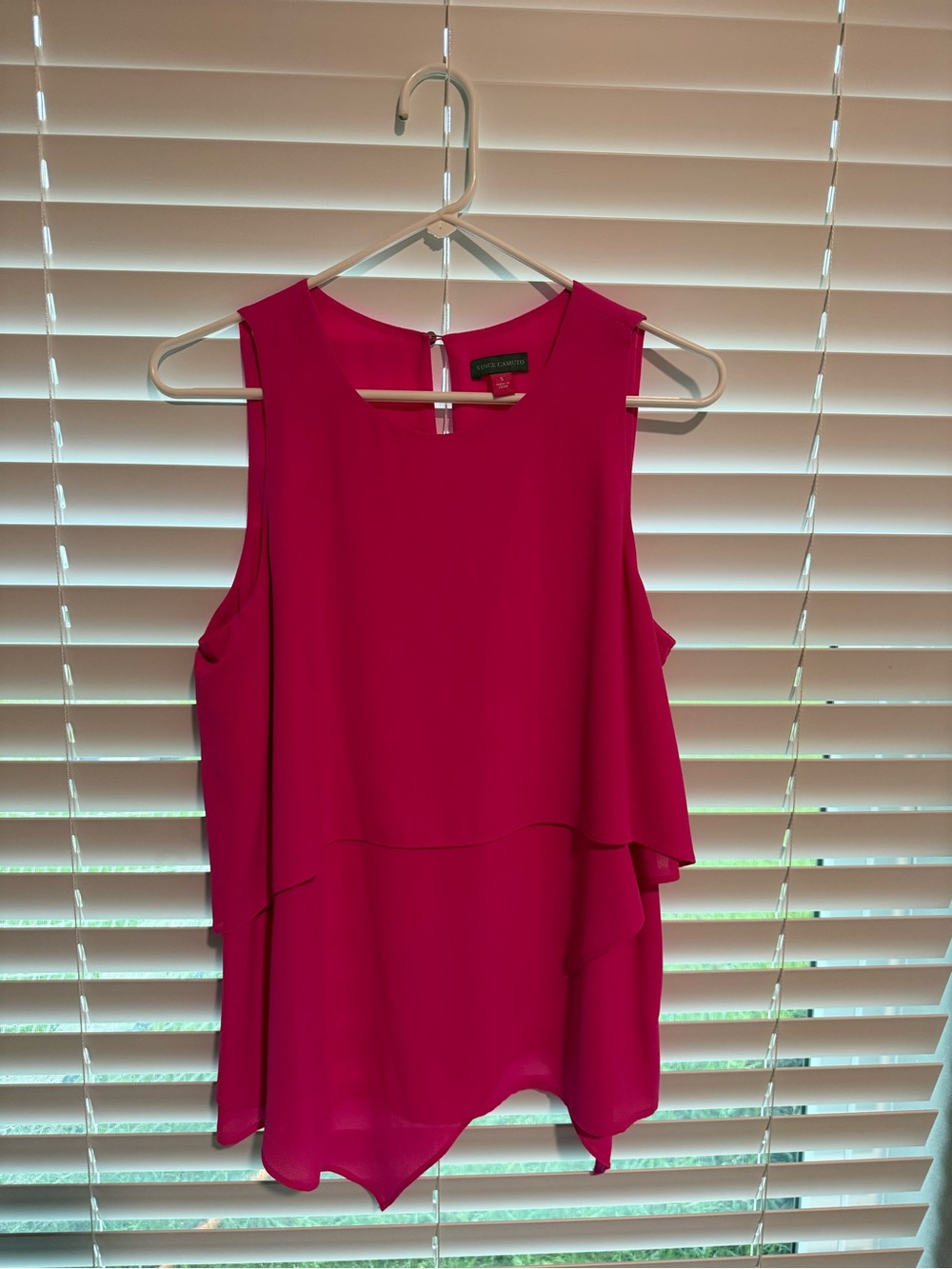 Vince Camuto Fuchsia Layered Sleeveless Tunic